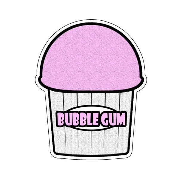 BUBBLE GUM FLAVOR Italian Ice Decal shaved ice cart trailer stand sticker, D-DC-24-Bubble Gum Flavor